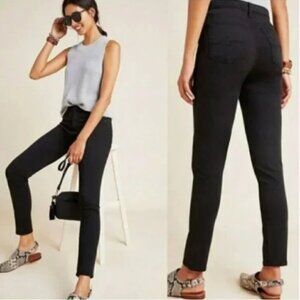 AG Adriano Goldschmied Anthropologie High Rise Abbey Ankle Jeans Black Size 31